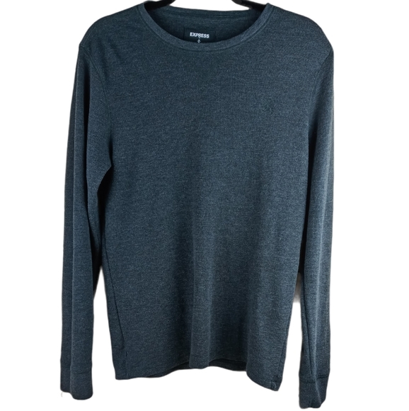 Express Mens Gray Thermal Shirt M - Picture 1 of 6